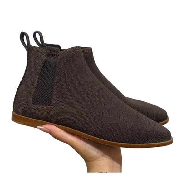 ROTHY'S | The Merino Wool Chelsea Ankle Boot in Cocoa Brown | Sz 7.5 - Picture 1 of 15